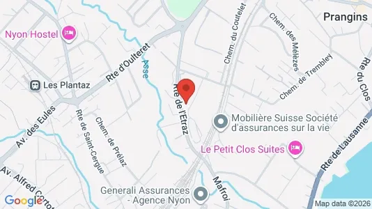 Apartments for rent i Nyon - kort over placeringen