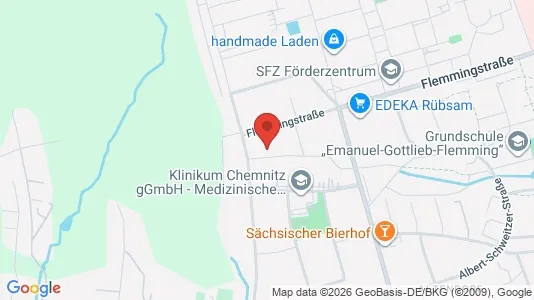 Apartments for rent i Chemnitz - kort over placeringen