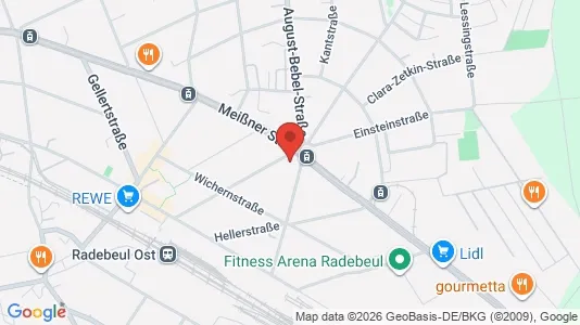 Apartments for rent i Meissen - kort over placeringen