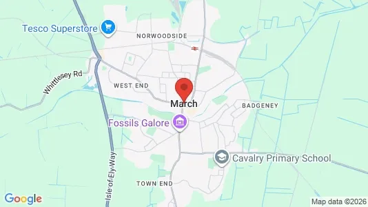 Houses for rent i March - Cambridgeshire - kort over placeringen