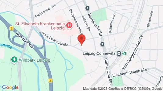 Apartments for rent i Leipzig - kort over placeringen