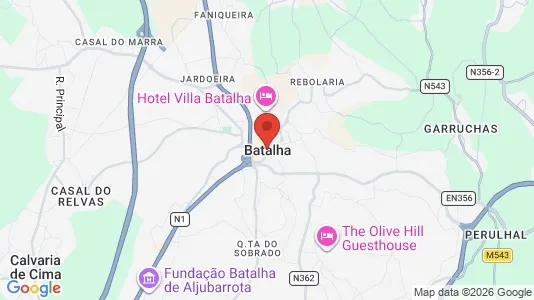 Apartments for rent i Batalha - kort over placeringen
