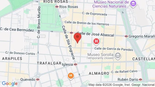 Apartments for rent i Madrid Chamberí - kort over placeringen