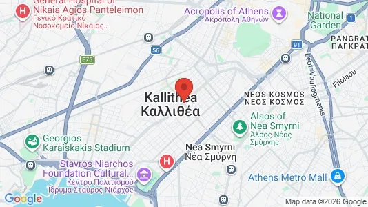 Apartments for rent i Kallithea - kort over placeringen