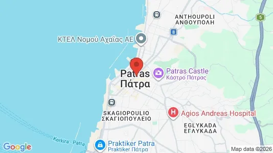Houses for rent i Patras - kort over placeringen