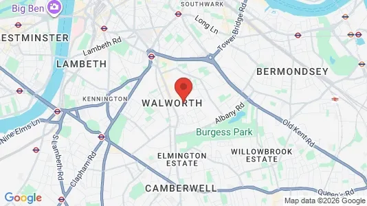 Apartments for rent i London SE17 - kort over placeringen