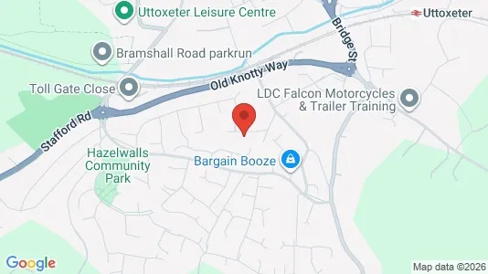 Apartments for rent i Uttoxeter - Staffordshire - kort over placeringen