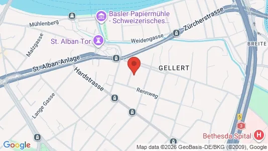 Apartments for rent i Basel-Stadt - kort over placeringen