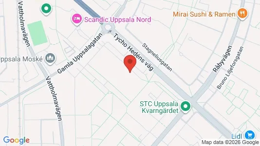 Apartments for rent i Uppsala - kort over placeringen