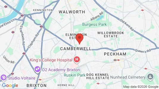 Houses for rent i London SE5 - kort over placeringen