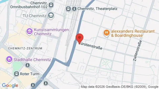 Apartments for rent i Chemnitz - kort over placeringen