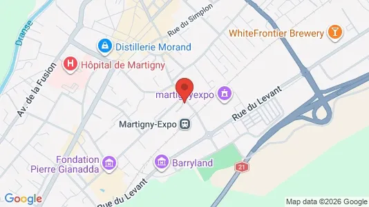 Apartments for rent i Martigny - kort over placeringen