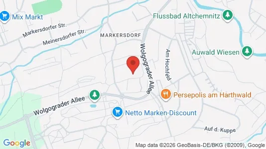 Apartments for rent i Chemnitz - kort over placeringen