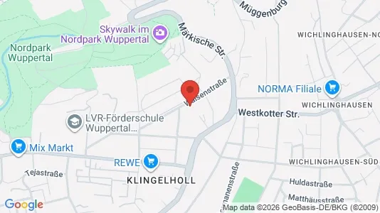Apartments for rent i Wuppertal - kort over placeringen