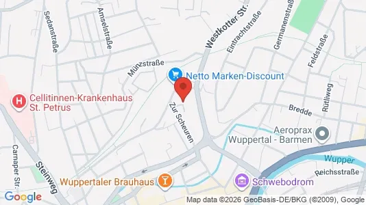Apartments for rent i Wuppertal - kort over placeringen