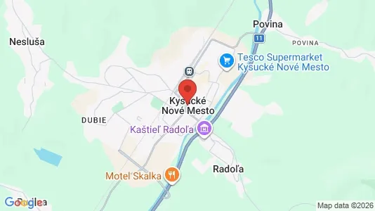 Apartments for rent i Kysucké Nové Mesto - kort over placeringen