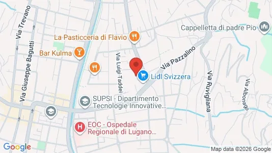 Apartments for rent i Lugano - kort over placeringen