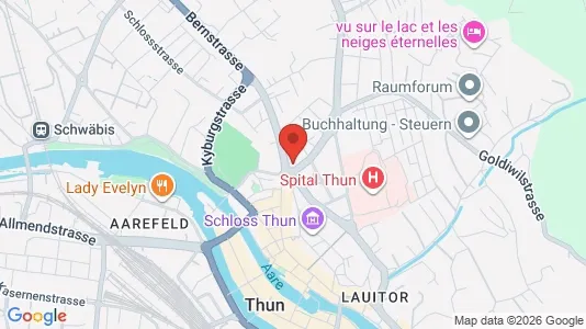 Apartments for rent i Thun - kort over placeringen