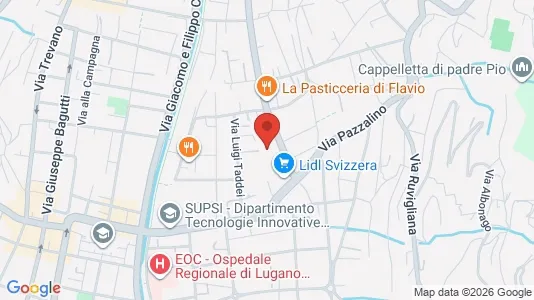 Apartments for rent i Lugano - kort over placeringen