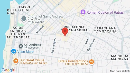 Apartments for rent i Patras - kort over placeringen