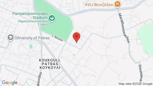 Apartments for rent i Patras - kort over placeringen
