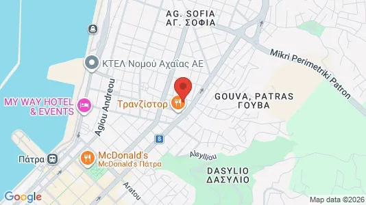 Apartments for rent i Patras - kort over placeringen