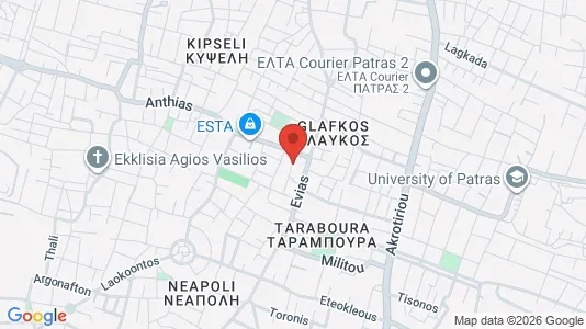 Apartments for rent i Patras - kort over placeringen