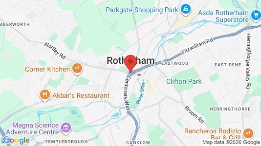 Houses for rent i Rotherham - South Yorkshire - kort over placeringen