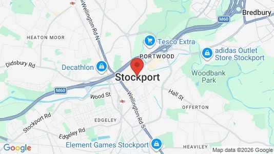 Rooms for rent i Stockport - Cheshire - kort over placeringen