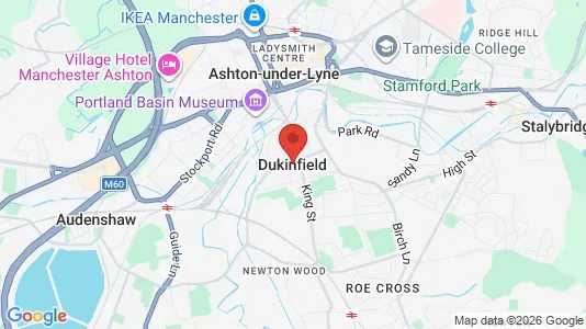 Apartments for rent i Dukinfield - Cheshire - kort over placeringen