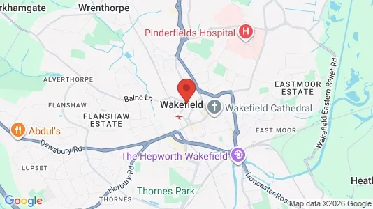 Apartments for rent i Wakefield - West Yorkshire - kort over placeringen