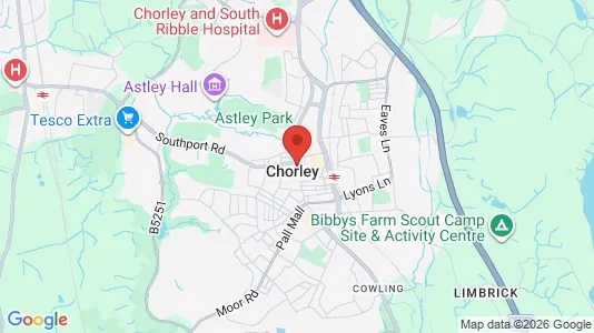 Houses for rent i Chorley - Lancashire - kort over placeringen