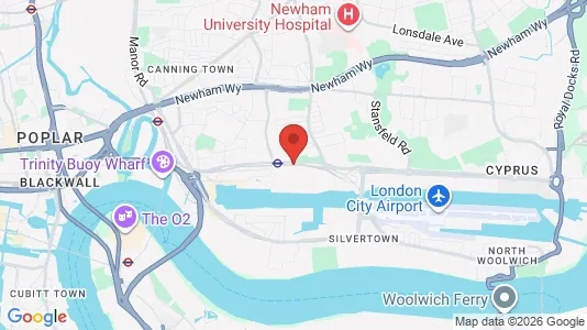 Rooms for rent i London E16 - kort over placeringen