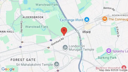 Rooms for rent i London E12 - kort over placeringen