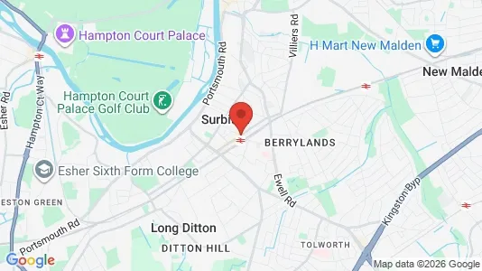 Houses for rent i Surbiton - Surrey - kort over placeringen