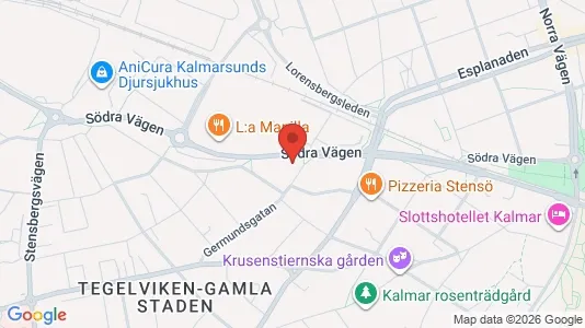 Rooms for rent i Kalmar - kort over placeringen