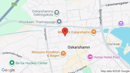 Apartments for rent i Oskarshamn - kort over placeringen