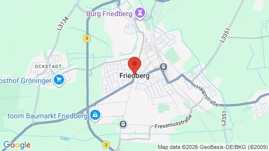 Apartments for rent i Wetteraukreis - kort over placeringen