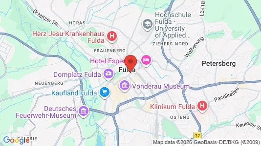 Apartments for rent i Fulda - kort over placeringen