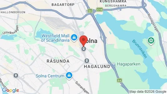 Rooms for rent i Solna - kort over placeringen