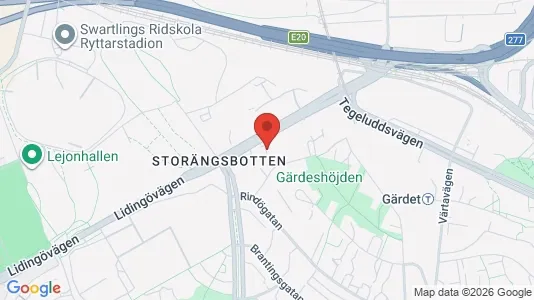Rooms for rent i Gärdet/Djurgården - kort over placeringen