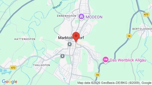 Apartments for rent i Ostallgäu - kort over placeringen