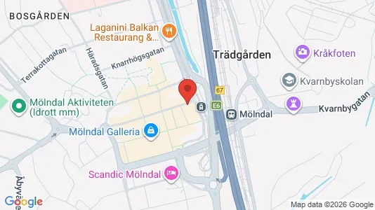 Apartments for rent i Mölndal - kort over placeringen