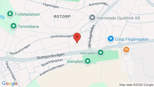 Apartments for rent i Halmstad - kort over placeringen
