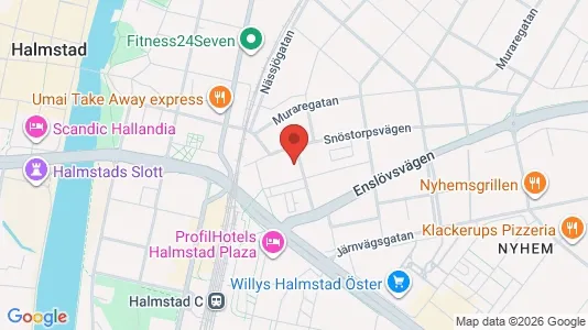 Apartments for rent i Halmstad - kort over placeringen