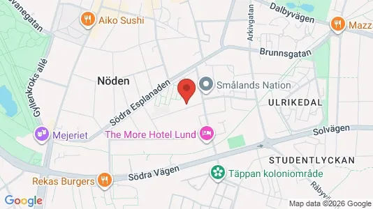 Apartments for rent i Lund - kort over placeringen