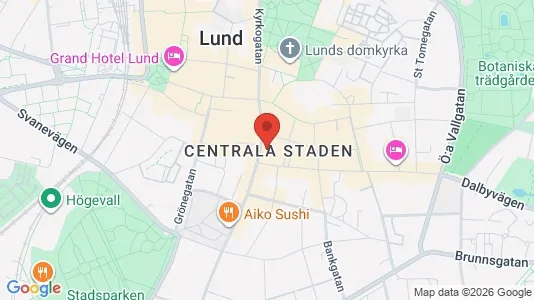 Apartments for rent i Lund - kort over placeringen