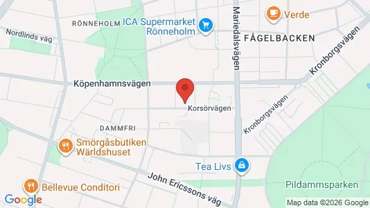Apartments for rent i Malmö City - kort over placeringen