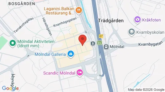Apartments for rent i Mölndal - kort over placeringen