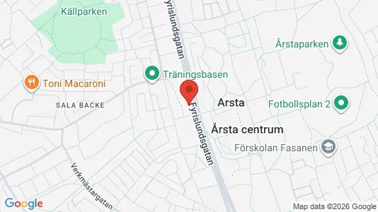 Apartments for rent i Sala - kort over placeringen
